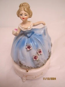 musical figurine, young lady rotating to music - Picture 1 of 6