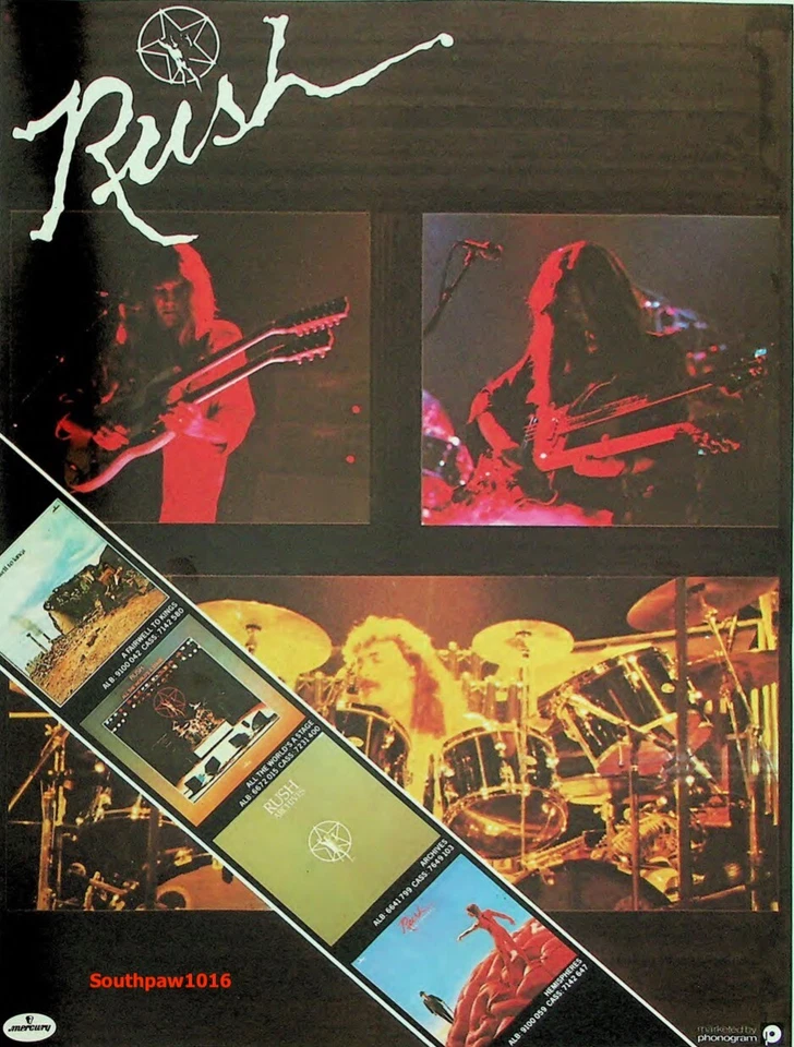 1978  Rush  Album Collection Music  Industry Metal Bands  Promo Ad RePrint - Image 1 of 1