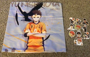 Haikyuu Kissenhülle 17”x17” und 10 Aufkleber/Aufkleber - Bild 1 von 2