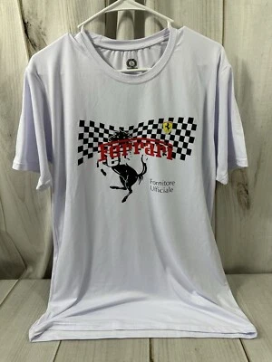 Ferrari Scuderia логотип мужской L графический короткий рукав футболка ворота роскошь автомобиля - Изображение 1 из 4