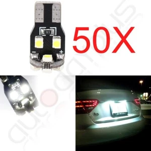 50pc Error Free White T10 3528-13SMD LED License Plate Instrument Cluster Light - Picture 1 of 10