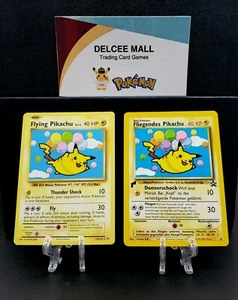 German Pokemon TCG "Flying Pikachu" Black Star Promo w/ English Flying Pikachu. - Picture 1 of 2