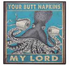 Your Butt Napkins My Lord Funny Toilet Sign Shelf Sitter Wall Art Print 5" x 5"