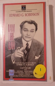 I AM THE LAW(VHS-1959)BLACK N WHITE-THRILLER-EDWARD G. ROBINSON-OOP-HTF RARE. - Picture 1 of 13