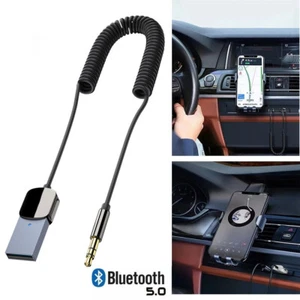Bluetooth Aux Adapter Dongle Cable USB To 3.5mm Jack Car Audio Aux Bluetooth5.0< - Afbeelding 1 van 16