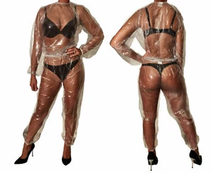 soft PVC Pyjama 20021 GENÄHT Jogginghose Schwitzanzug 2tlg. Saunaanzug Saunahose - Bild 1 von 1