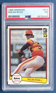 Donruss Nolan Ryan 1982 #419 Astros de Houston (8x AS/2x título de efectividad/patio) PSA 7 casi nuevo - Imagen 1 de 6