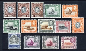 KENYA UGANDA & TANGANYIKA KG VI 1938-54 Part Set PERF VARIETIES SG 131-146b MINT - Picture 1 of 2
