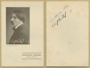 Alfred Cortot & Speranza Calo-Seailles - Raro programma firmato - anni '10 - COA - Foto 1 di 4