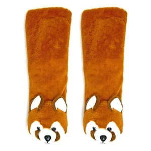 Roter Panda - Damen Plüschtier Hausschuhe Socken - Bild 1 von 7