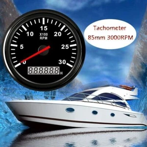 85mm Waterproof Tachometer Tacho Gauge 0-3000RPM Rev Counter for Marine Boat Car - Picture 1 of 11