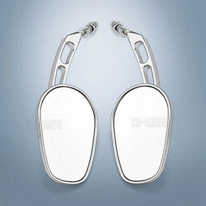 Chrome Rear View Mirrors Fit For Harley Road King FLHT FLHR FLHTC Classic FLSTC - Picture 1 of 7