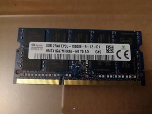 SK-Hynix 8GB-EP3L 10600E 2Rx8 DDR3 1333MHz HMT41GA7MFR8A- H9 SoDimm Memory - Picture 1 of 1