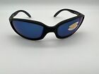 NEW Costa Del Mar BRINE Polarized Sunglasses Matte Black / Blue Mirror 580P