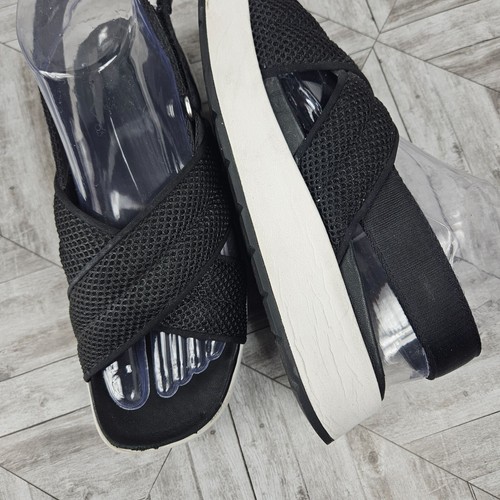 SANDALI CON PLATEAU UGG donna 7 comodi cinturino alla caviglia con gancio e passante scarpe nere