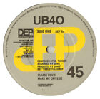 Vinyl Reggae UB40 Please Don't Make Me Cry 7", Single, Yel 1983 Reggae VG+