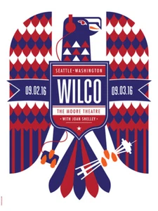 WILCO CONCERT POSTER MOORE THEATRE LIMITED EDITION SCREEN PRINT BY DAN STILES - Imagen 1 de 1