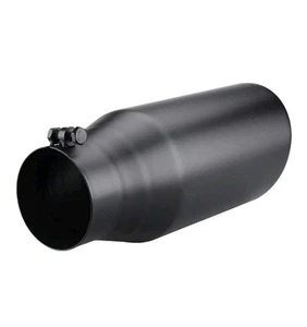 Black Diesel Stainless Steel Bolt On Exhaust Tip 4" Inlet - 6" Outlet - 15" Long - Foto 1 di 6