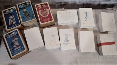 ALBERTA'S Student Ceramic Christmas Casting Molds Ornaments 12 pc Santa Snowman - Image 1 of 4