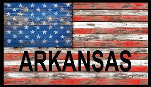 Parche Bandera de Estados Unidos Arkansas con Gancho y Lazo Moral Táctica Frontera Negra I - Imagen 1 de 1