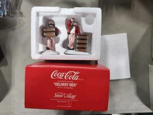 Department 56 Coca Cola Delivery Men Figurines The Original Snow Village CM #2 - Picture 1 of 2