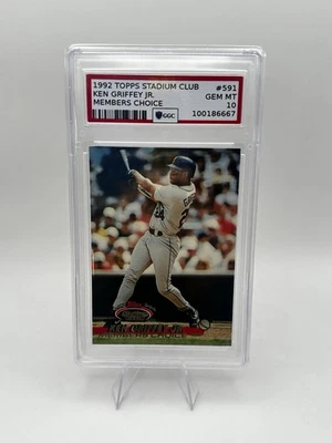 1992 Topps Stadium Club KEN GRIFFEY JR NO591 Оценка Членов GGC GEM КАК НОВЫЙ 10 - Изображение 1 из 2