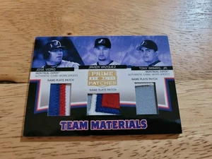 2005 Prime Patches Team Materials Triple Name Plate Patch #5 Jose Vidro + 01/67 - Picture 1 of 2