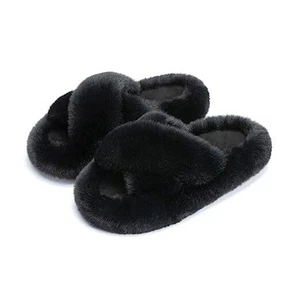 Women's Slippers Memory Foam House Bedroom Slippers for Women Fuzzy Plush - Picture 1 of 7