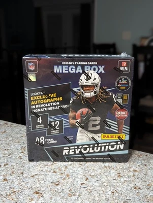 2025 Panini Revolution Football NFL Trading Cards Mega Box FACTORY SEALED!