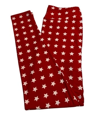 Leggings LuLaRoe OS Talla Única Navidad ESTRELLA Militar EE. UU. BANDERA América Calce Informal Foto 1 de 4