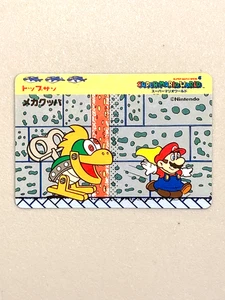 Tarjeta japonesa Mecha‐Bowser - Super Mario World - Nintendo Topsun Top - Imagen 1 de 2
