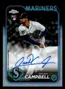 2024 Topps Chrome #RA-IC Isaiah Campbell Rookie Autographs Refractor #/499 - Bild 1 von 2