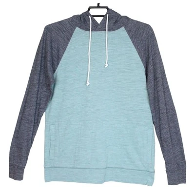 Urban Pipeline Raglan Jersey Shirt Hoodie Pullover Men S Blue & Gray Long Sleeve - Image 1 of 4