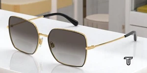 DOLCE GABBANA DG2242 13348G Black Lt Grey Grad Black 57 mm Women's Sunglasses - Picture 1 of 7