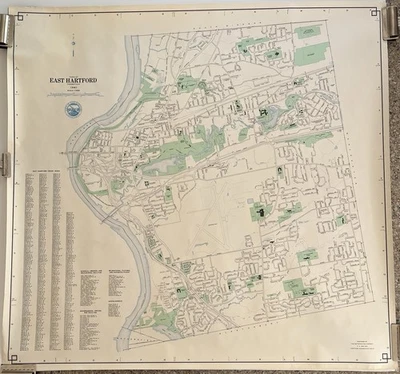 Mapa de calles vintage 1981 del Distrito Metropolitano de East Hartford, Connecticut Foto 1 de 4
