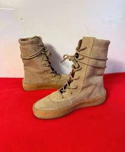 **Yeezy Crepe Season 4 Tan Suede Taupe Boots Men’s Size 41 EUC (No Box) - Picture 1 of 18
