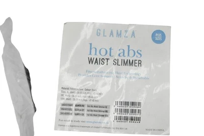 Cinturón Glamza Hot Abdominales Cintura Adelgazante Talla Grande XL Negro Fitness Core Soporte Calor Foto 1 de 4