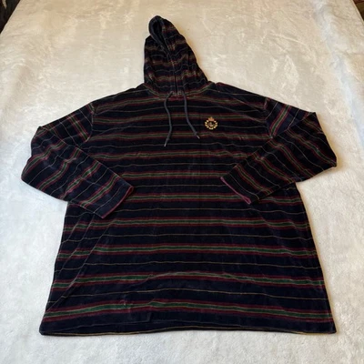 Moletom com capuz listrado de veludo LAUREN RALPH LAUREN tamanho M - Imagem 1 de 4