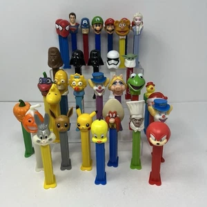 Pez Süßigkeitenspender Konvolut Simpsons Star Wars Pokemon Avengers Super Mario - Bild 1 von 16