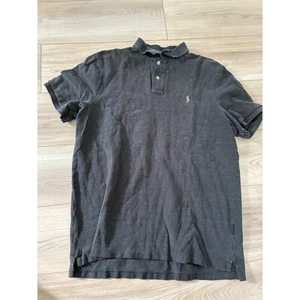Polo Ralph Lauren Calce Clásico Para Hombres Gris Manga Corta Polo Talla L - Imagen 1 de 4