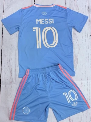 Kit de futebol infantil Youth Messi Jersey (camisa e curta) conjunto alternativo pequeno (24) - Imagem 1 de 4