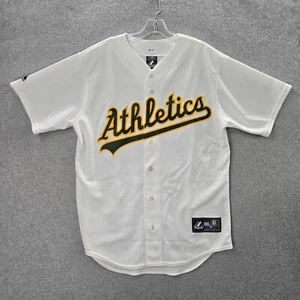 VINTAGE Oakland Athletics Men Jersey Medium White Majestics 90s US READ - Picture 1 of 11
