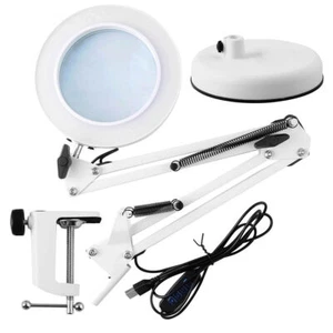 10X Lupe mit Licht und Ständer 2-in-1 stufenlos dimmbare LED Schreibtischlampe - Bild 1 von 16