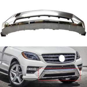 Front Bumper Protector Cover M Fit For MB Mercedes Benz W166 ML 2012-2015,Chrome - Picture 1 of 12
