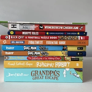 Children’s Book Bundle - David Walliams, Dog Man, Mbappe Rules, Spider-Man - Picture 1 of 13
