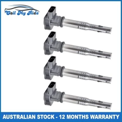 4 x Bobinas de encendido nuevas para Audi A4 1.8L, 2.0L y 3.0L 4 y 6 cilindros Eng. Foto 1 de 2