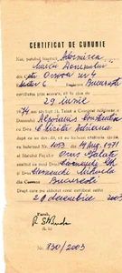Romania, 2003, Vintage Matrimony Certificate, "Adormirea Maicii Domnului" Church - Picture 1 of 1