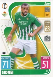 283 REAL BETIS - SIDNEI - BRAZIL CARD TOPPS EUROPA LEAGUE 2022 - Picture 1 of 1