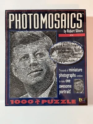 Quebra-cabeça lacrado JFK Photomosaics 1000 peças por Robert Silvers. KENNEDY - Imagem 1 de 4