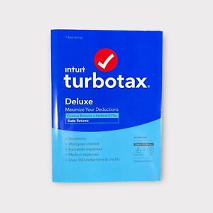 Turbotax Deluxe Tax Year 2022 Federal Returns E-File + State Medical, Donations
